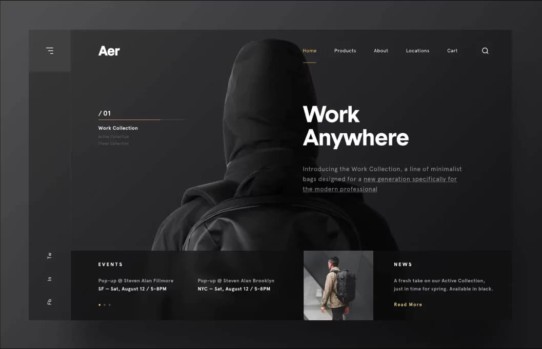 Online Store website template preview