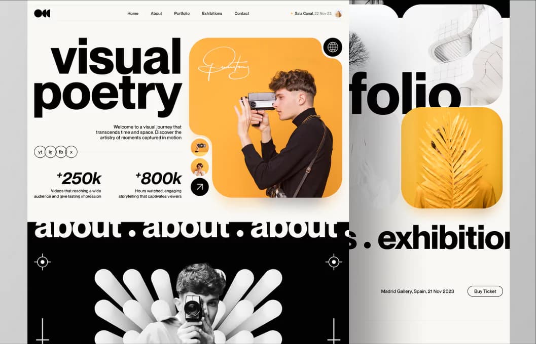 Portfolio website template preview